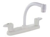 Two Handle Hi-Arc Kitchen Pot Filler White