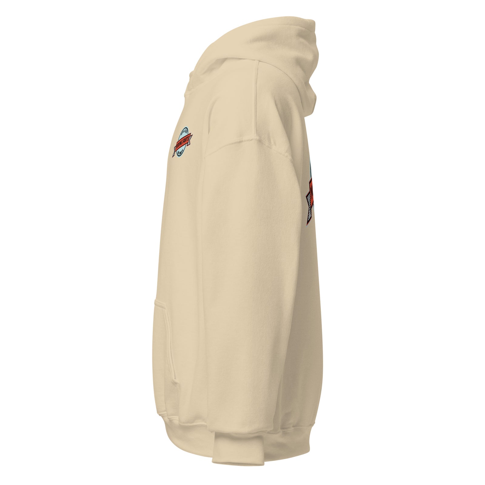 Young Farts Holy Shit It’s Cold Hoodie with front and back print in Dark Heather
