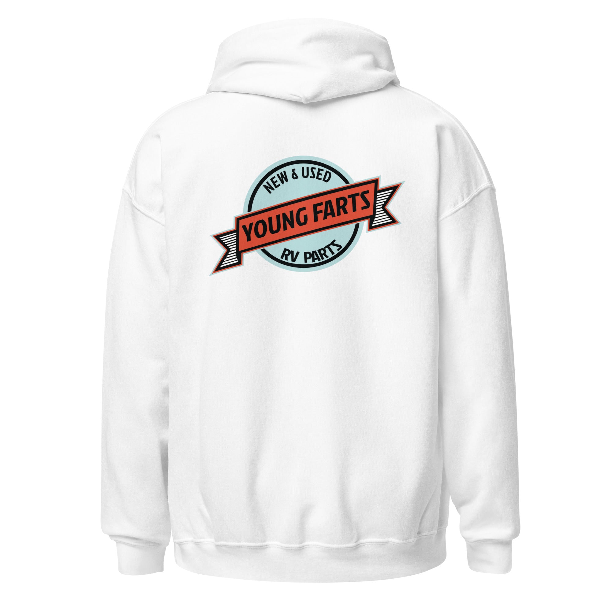 Young Farts Holy Shit It’s Cold Hoodie with front and back print in Red
