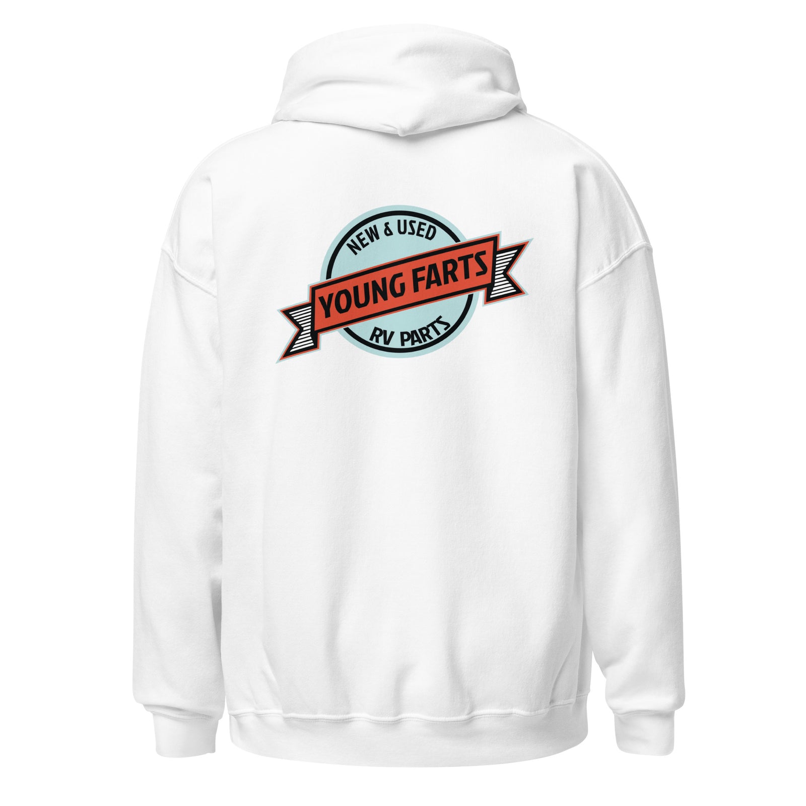 Young Farts Holy Shit It’s Cold Hoodie with front and back print in Red