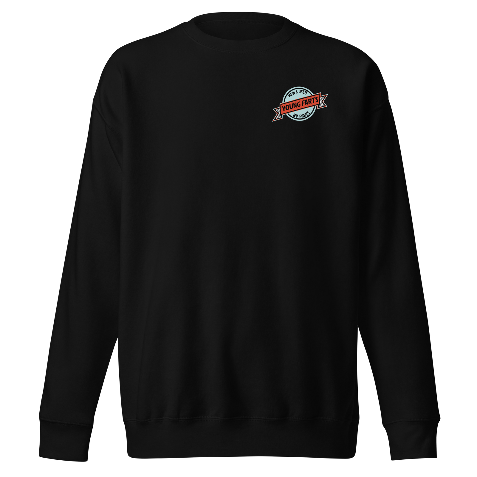 Young Farts Crewneck Sweatshirt with front and back print in Khaki