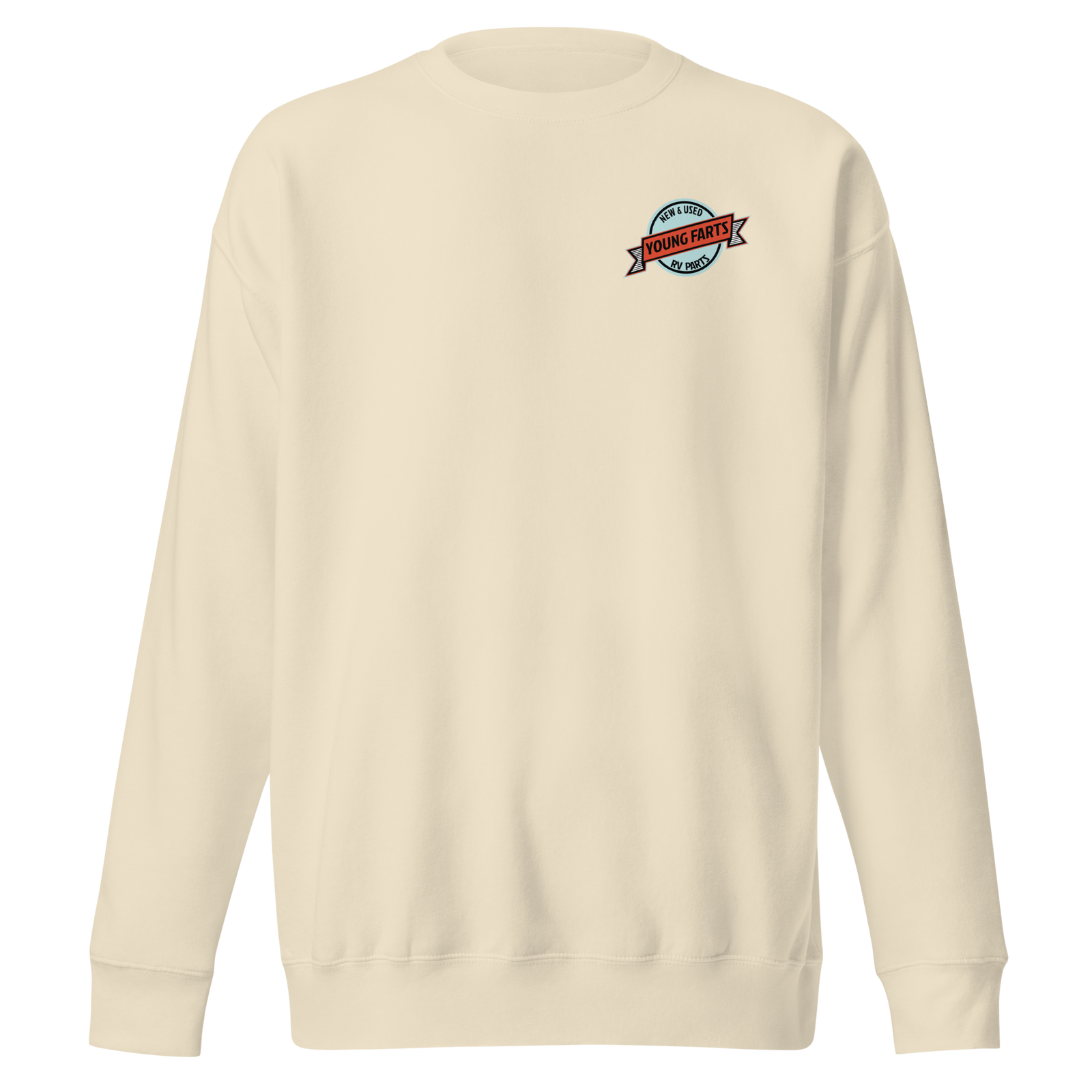 Young Farts Crewneck Sweatshirt with front and back print in Carbon Grey