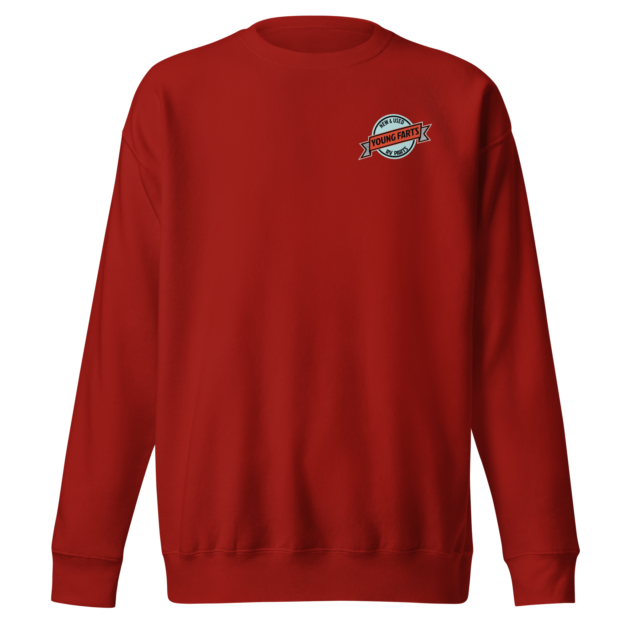 Young Farts Crewneck Sweatshirt with front and back print in Khaki