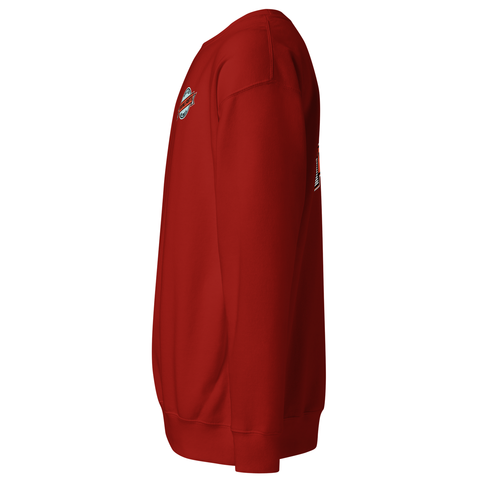 Young Farts Crewneck Sweatshirt with front and back print in Cardinal