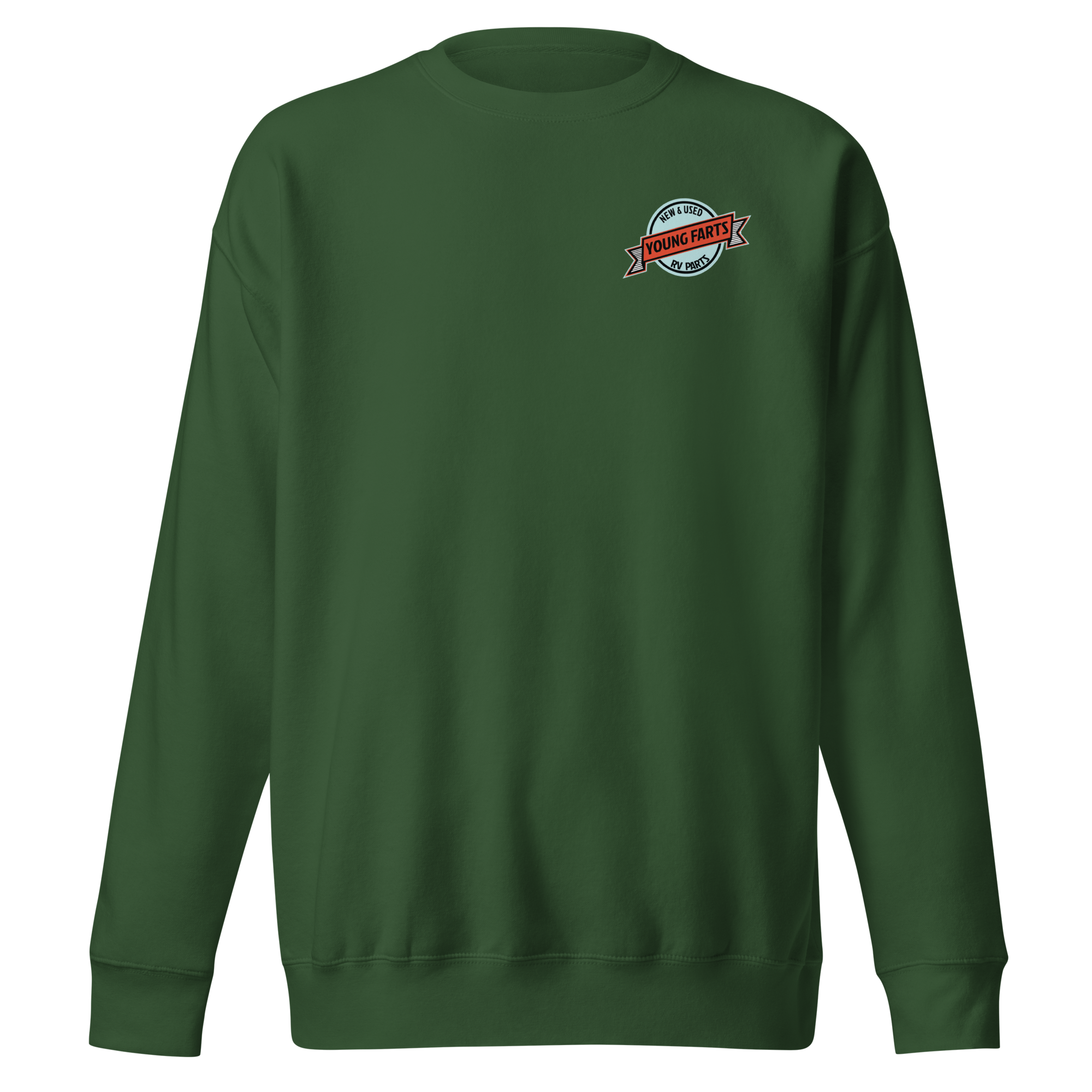 Young Farts Crewneck Sweatshirt with front and back print in Khaki