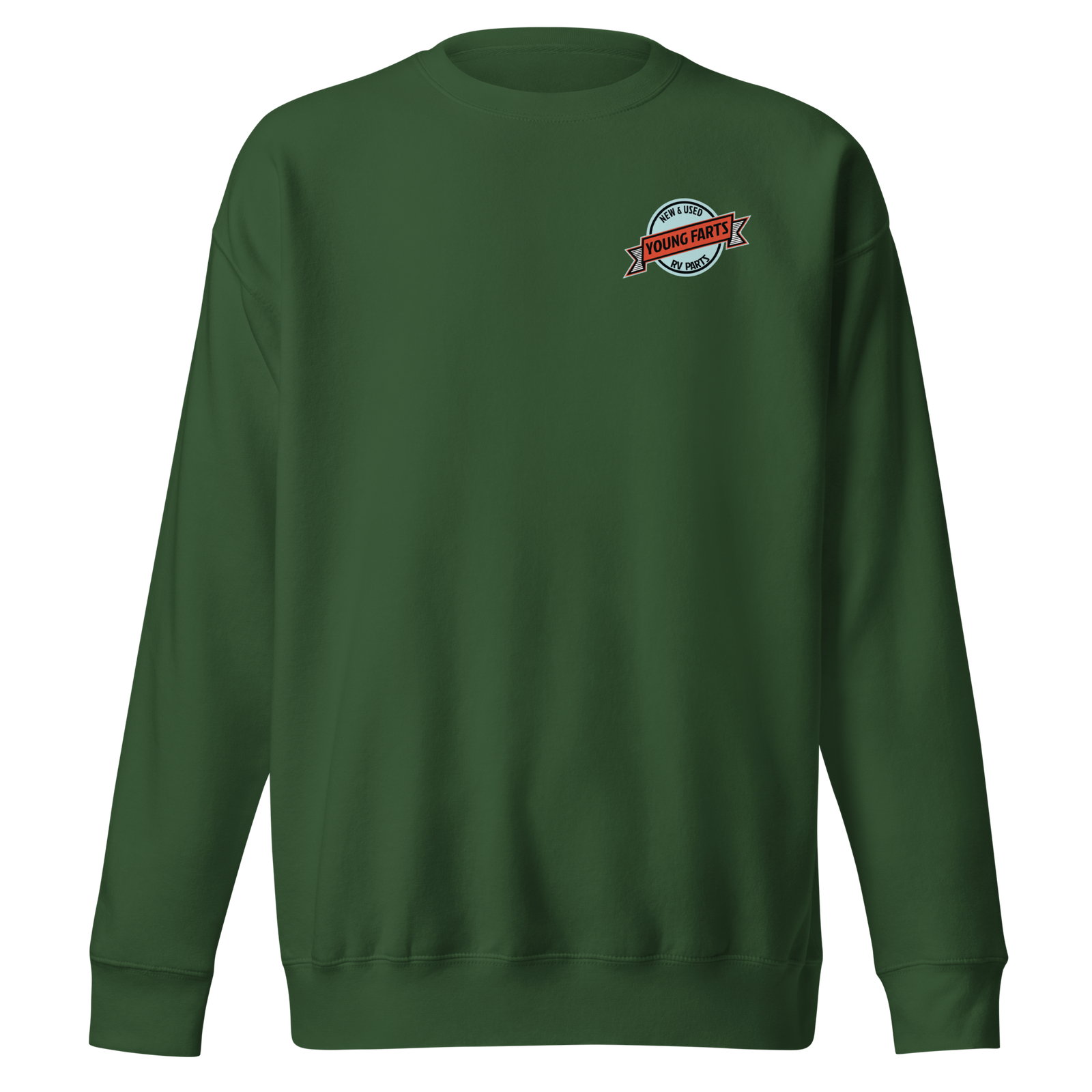 Young Farts Crewneck Sweatshirt with front and back print in Khaki