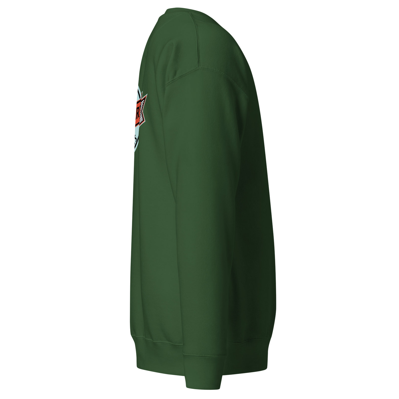 Young Farts Crewneck Sweatshirt with front and back print in Forest Green