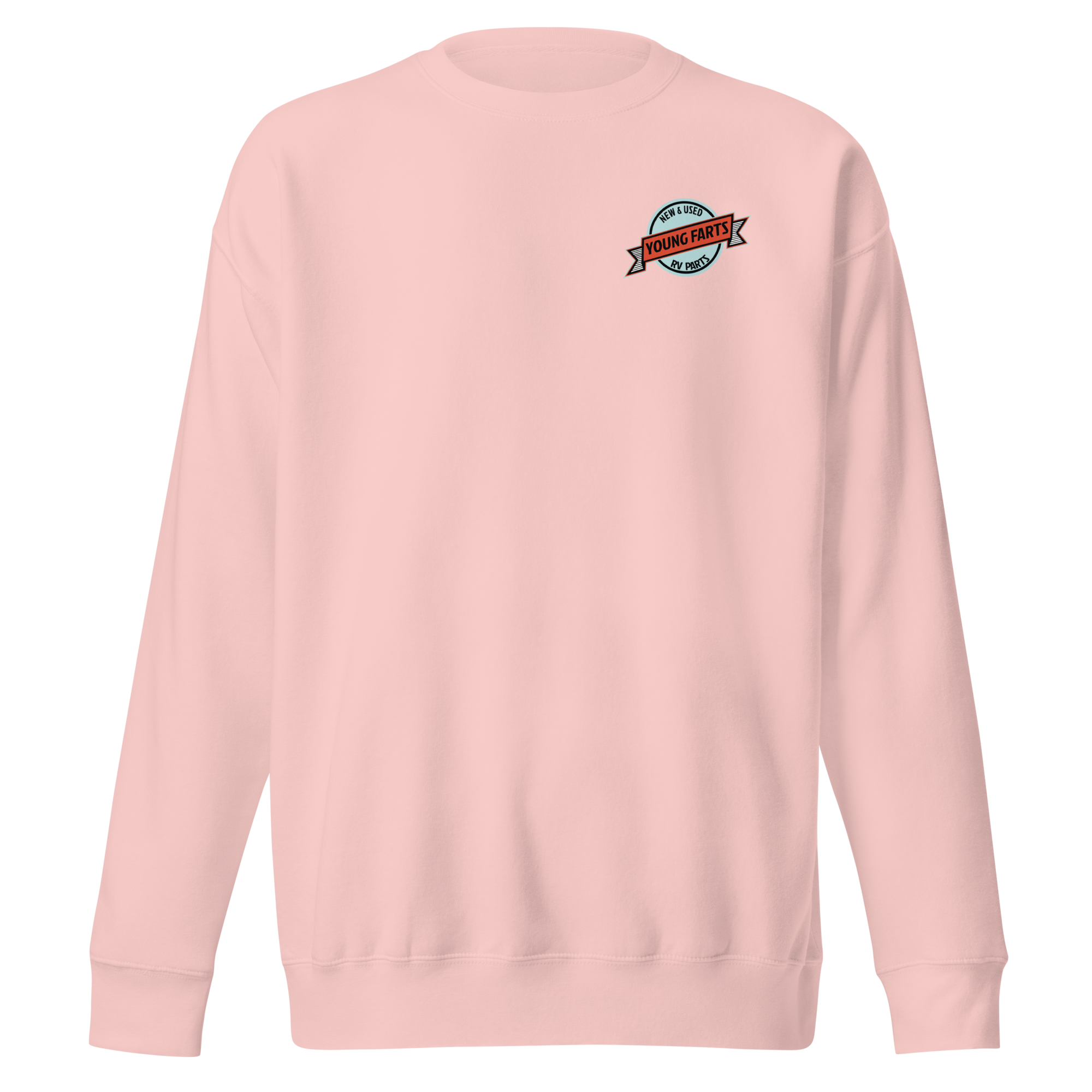 Young Farts Crewneck Sweatshirt with front and back print in Carbon Grey