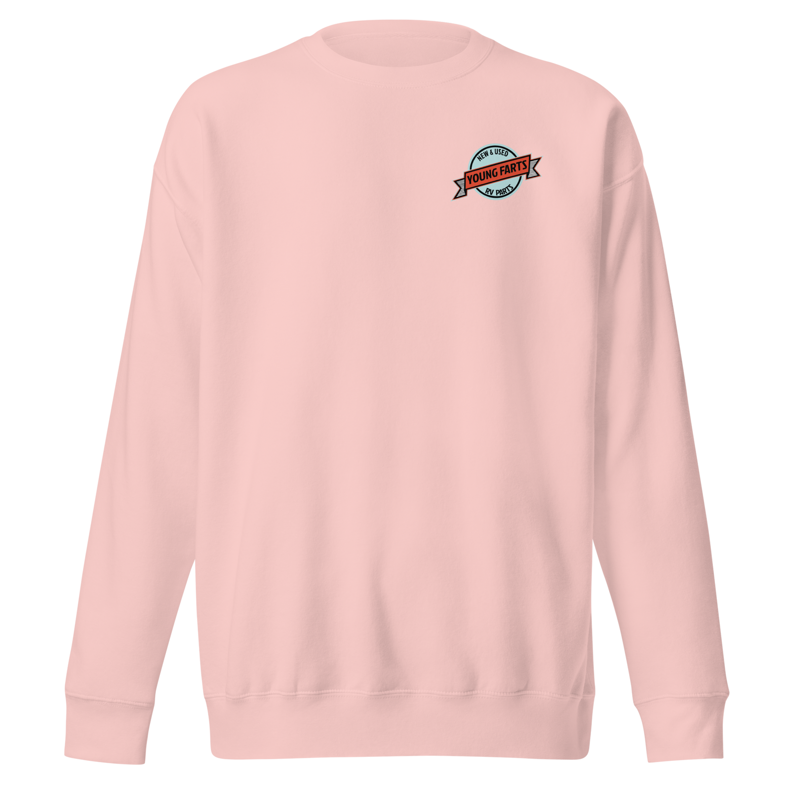 Young Farts Crewneck Sweatshirt with front and back print in Carbon Grey