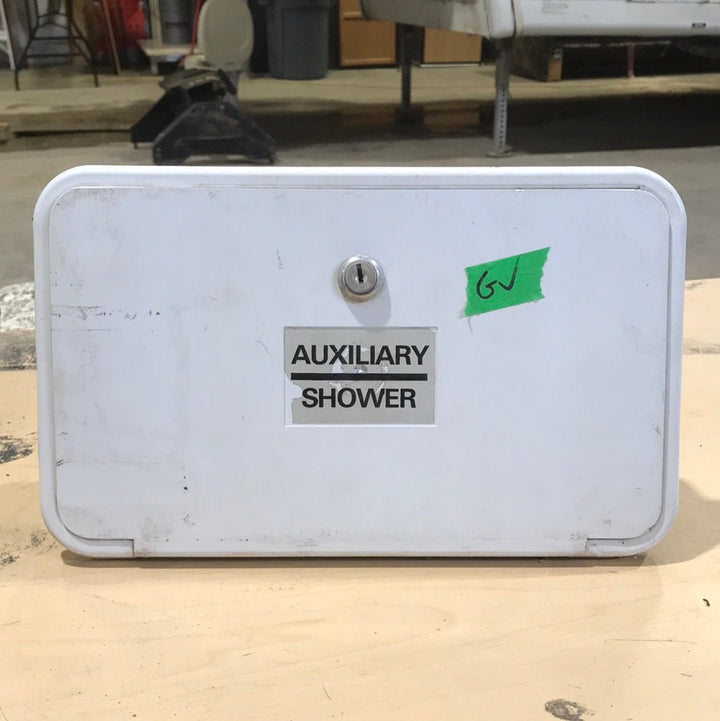 Used 12 3/4" W RV Access Hatch - Outdoor Shower - Young Farts RV Parts
