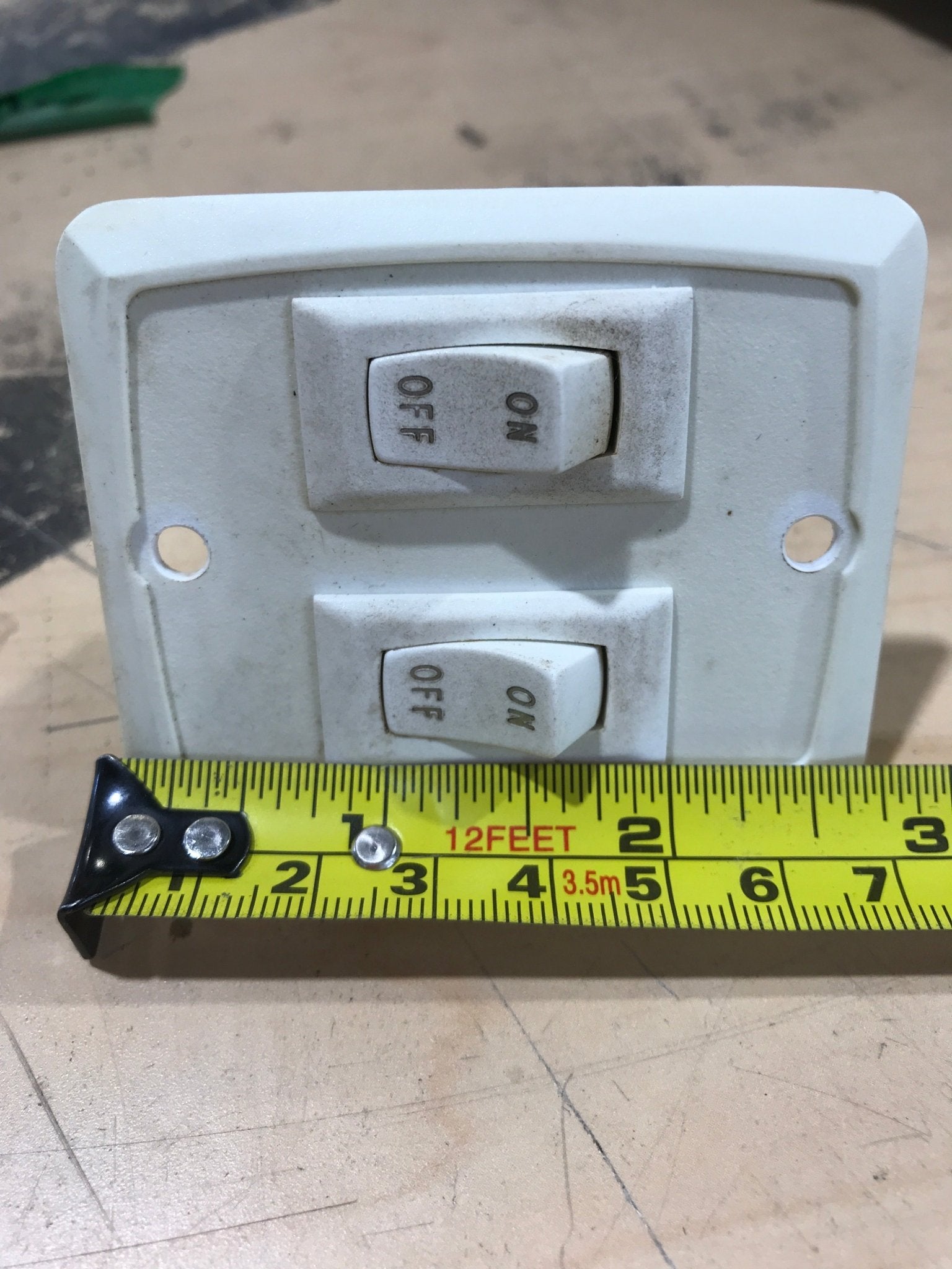 Used 12v RV Double Light Switch - Young Farts RV Parts