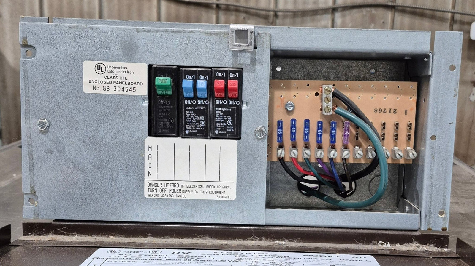 Used 30 AMP Magnetek DC Distribution Panel - Model 80 - Young Farts RV Parts