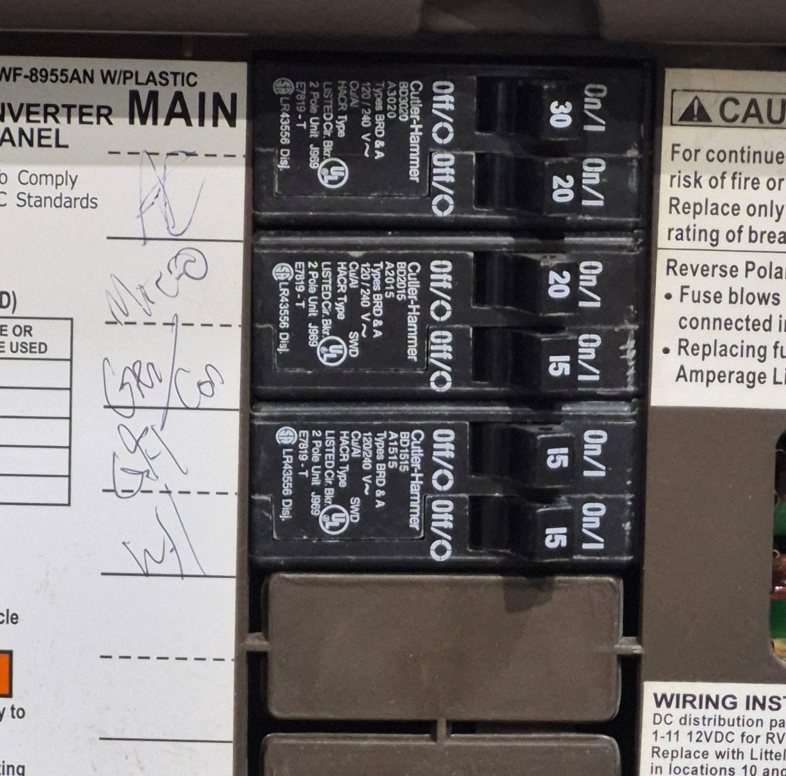 Used 30 AMP WFCO Converter - WF - 8955AN - Young Farts RV Parts