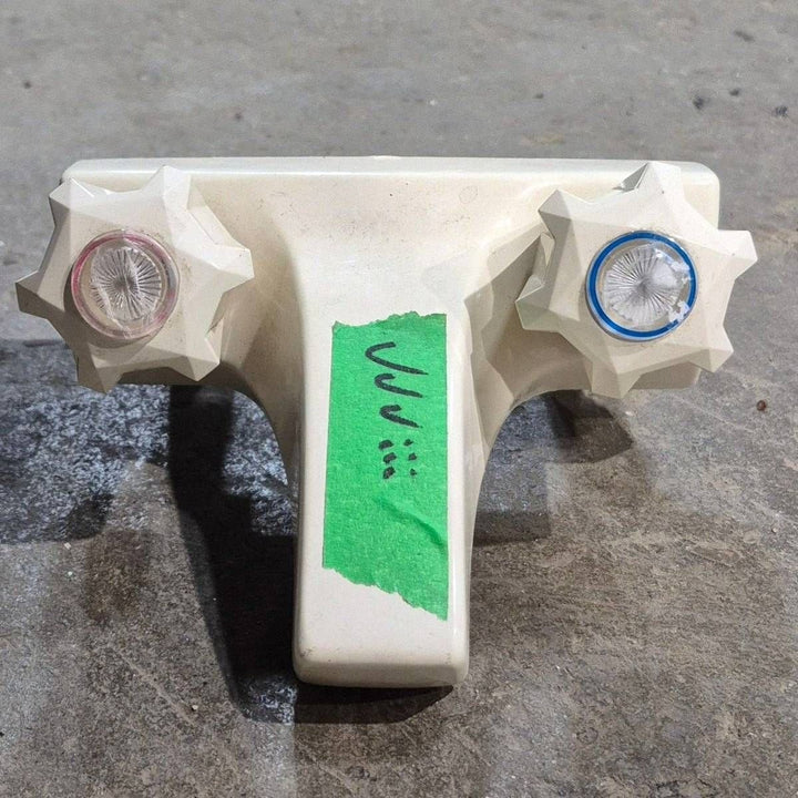 Used 4" Bathroom Faucet, Bone, Bone Knobs - Young Farts RV Parts