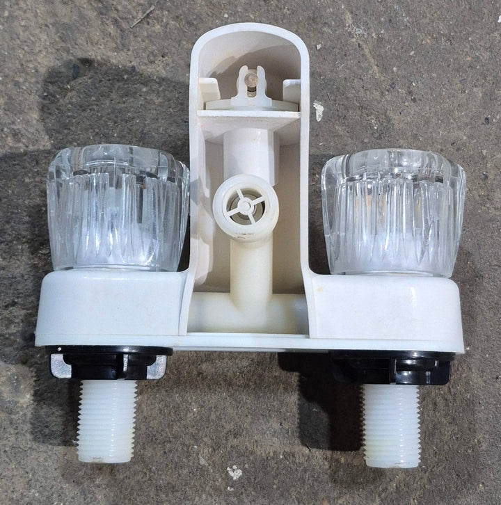 Used 4" Shower Diverter Faucet, Off White - Young Farts RV Parts