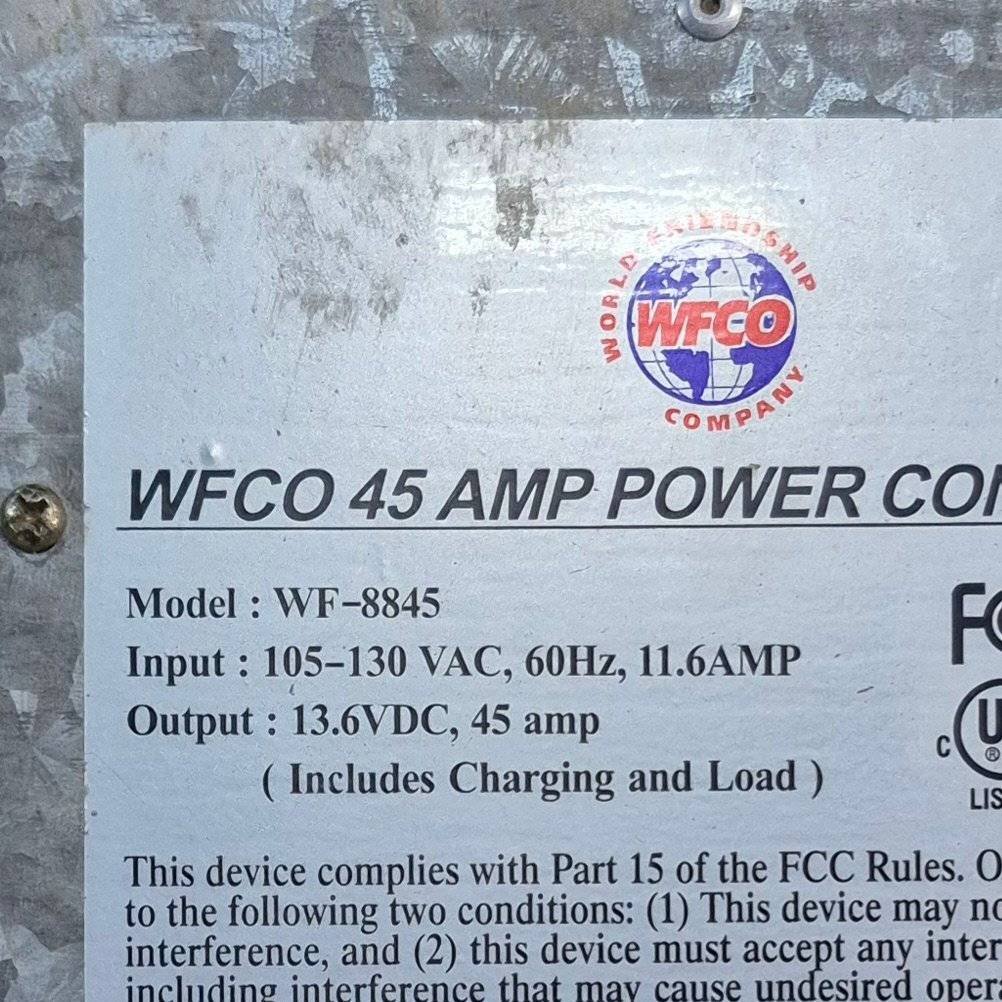 Used 45 AMP Converter WF - 8845 - Young Farts RV Parts