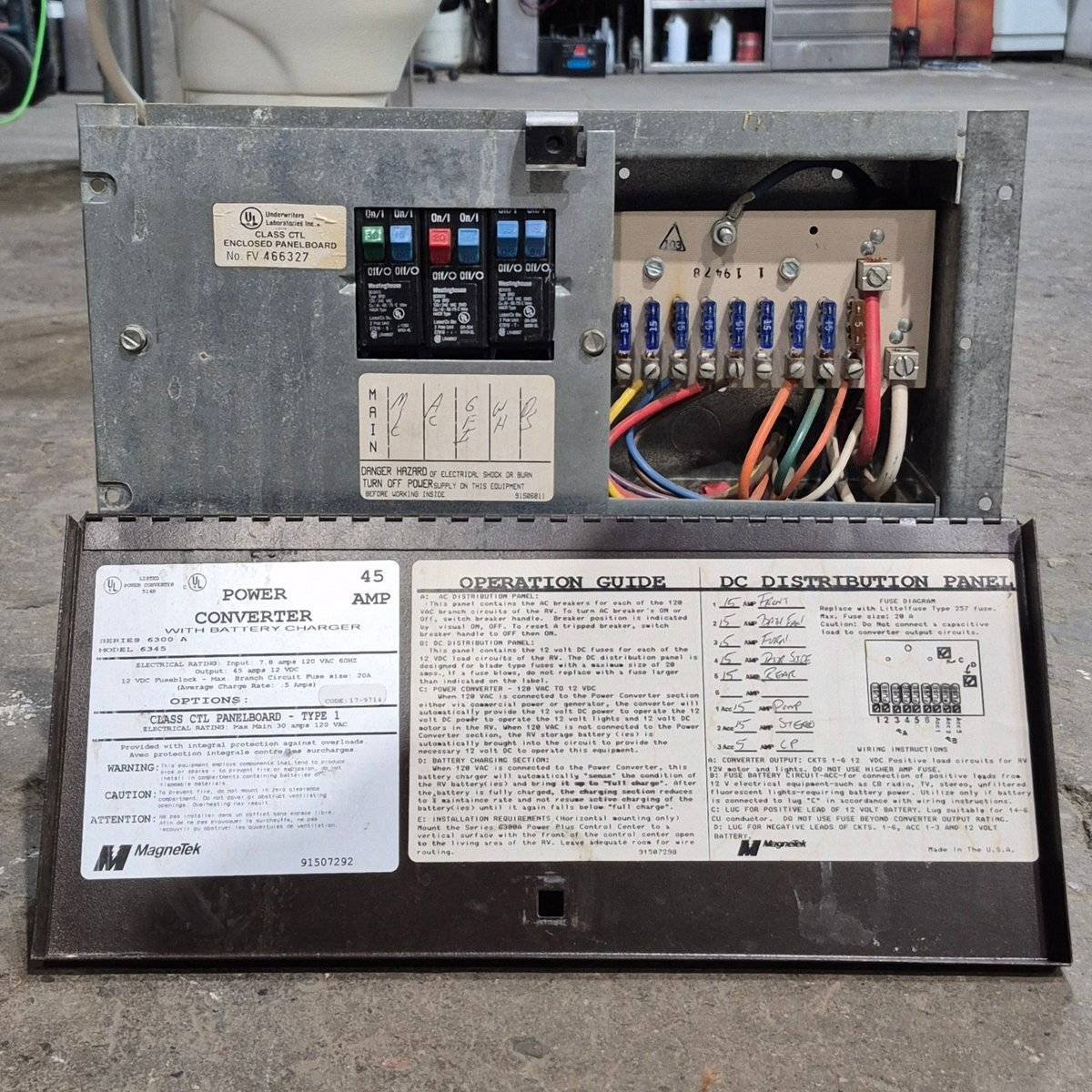 Used 45 AMP Magnetek Converter - Series 6300 A , Model 6345 - Young Farts RV Parts
