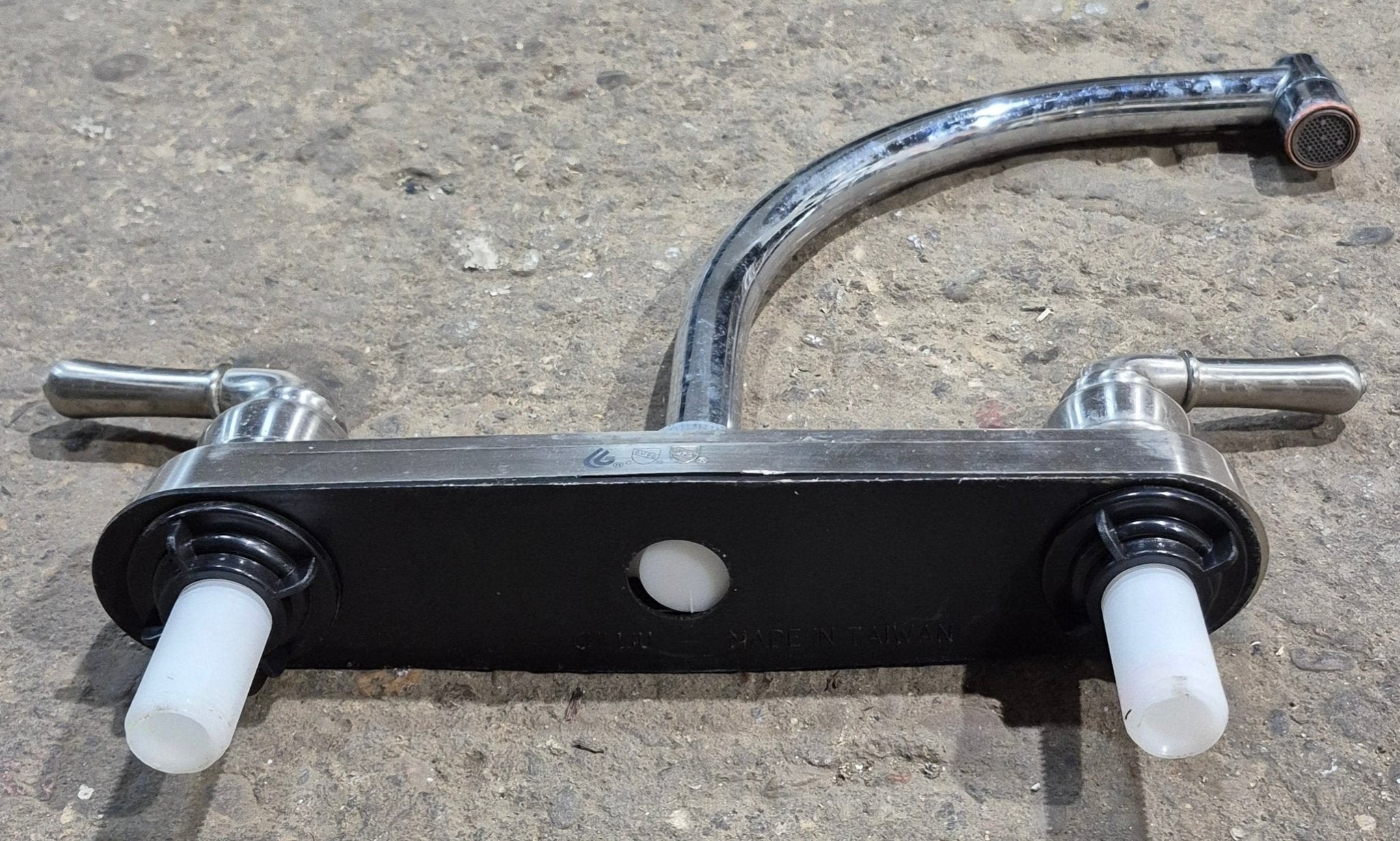 Used 8" Kitchen Faucet, Chrome with Chrome Handles - Young Farts RV Parts