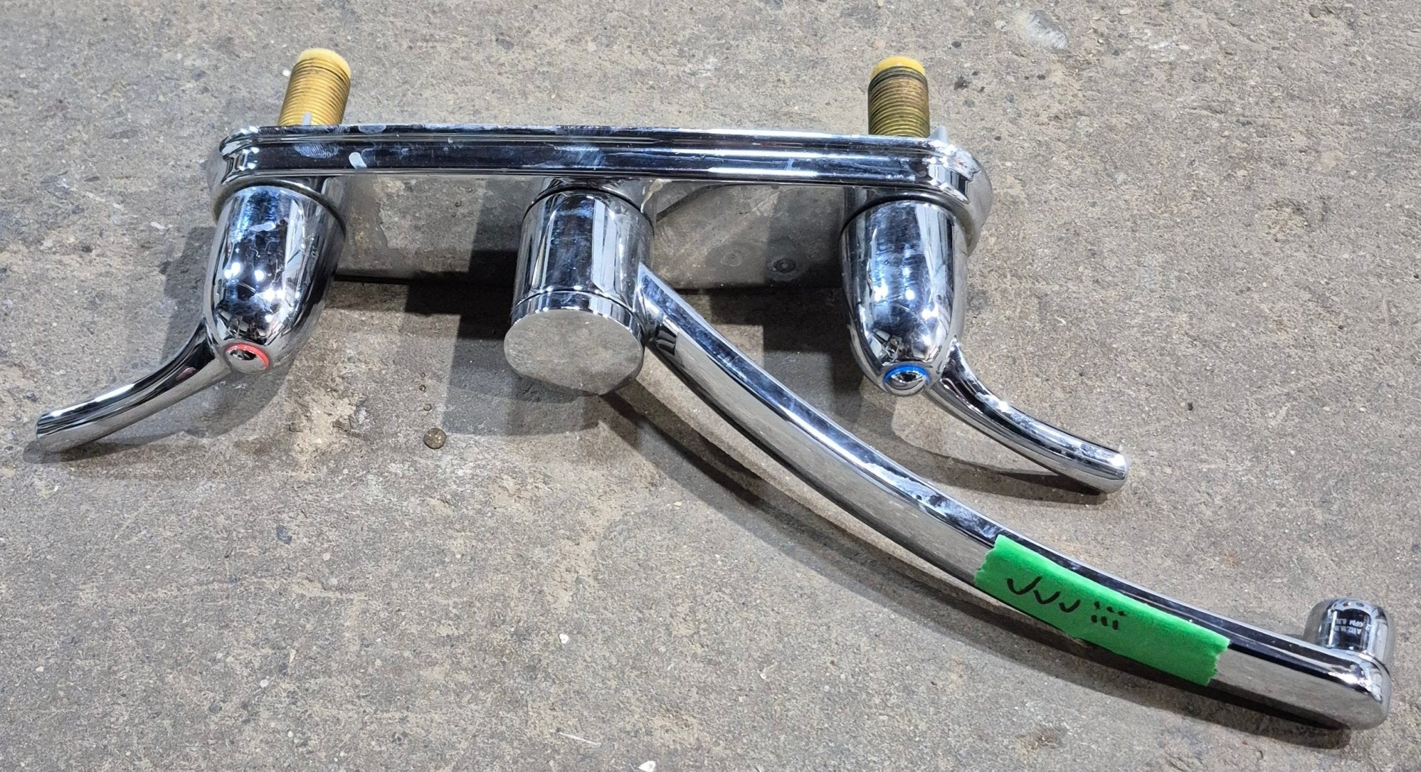 Used 8" Kitchen Faucet, Chrome with Chrome Handles - Young Farts RV Parts