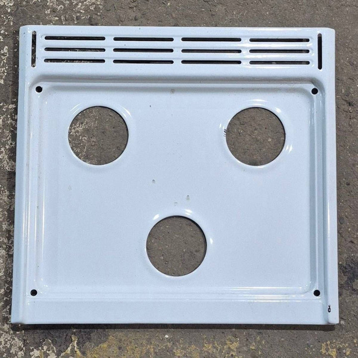 Used Atwood 3 Burner Main Top, White, Slotted - 52007 - Young Farts RV Parts