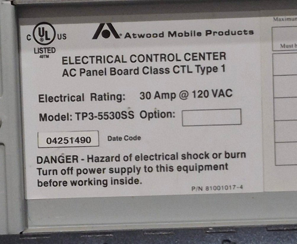 Used Atwood 30 AMP Converter - TP3 - 5530SS - Young Farts RV Parts