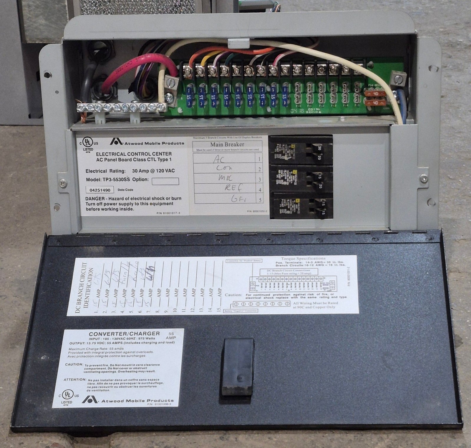 Used Atwood 30 AMP Converter - TP3 - 5530SS - Young Farts RV Parts