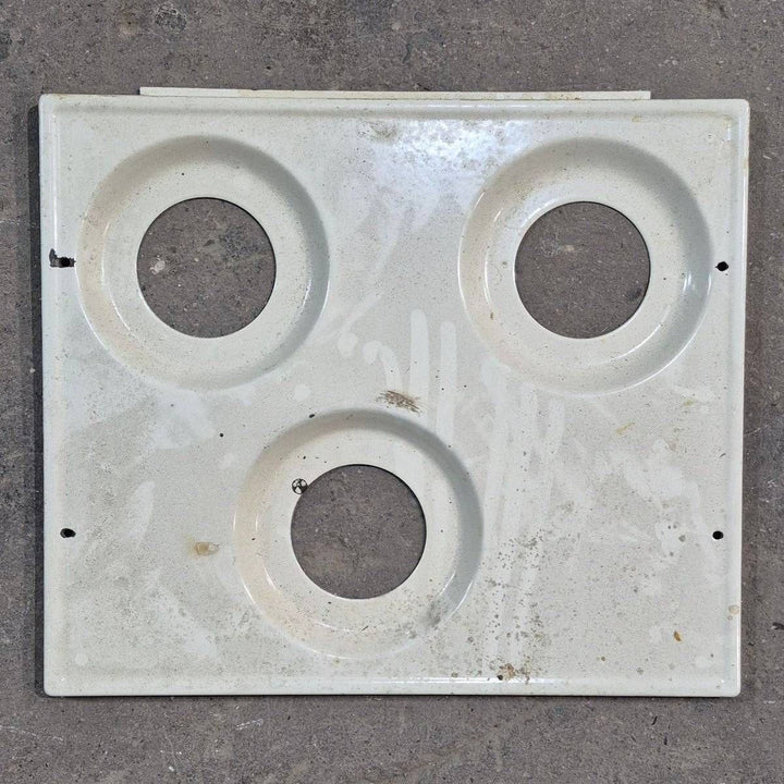 Used Atwood Wedgewood 3 - Burner Main Top, Almond - 53582 - Young Farts RV Parts