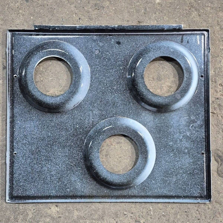 Used Atwood/ Wedgewood 3 - Burner Main Top, White - 53584 - Young Farts RV Parts