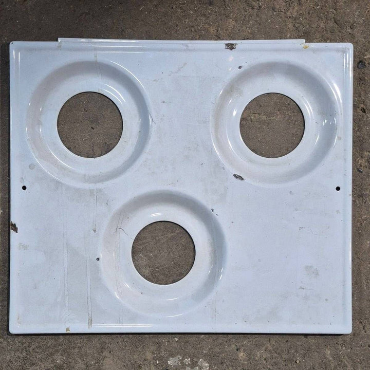 Used Atwood/ Wedgewood 3 - Burner Main Top, White - 53584 - Young Farts RV Parts