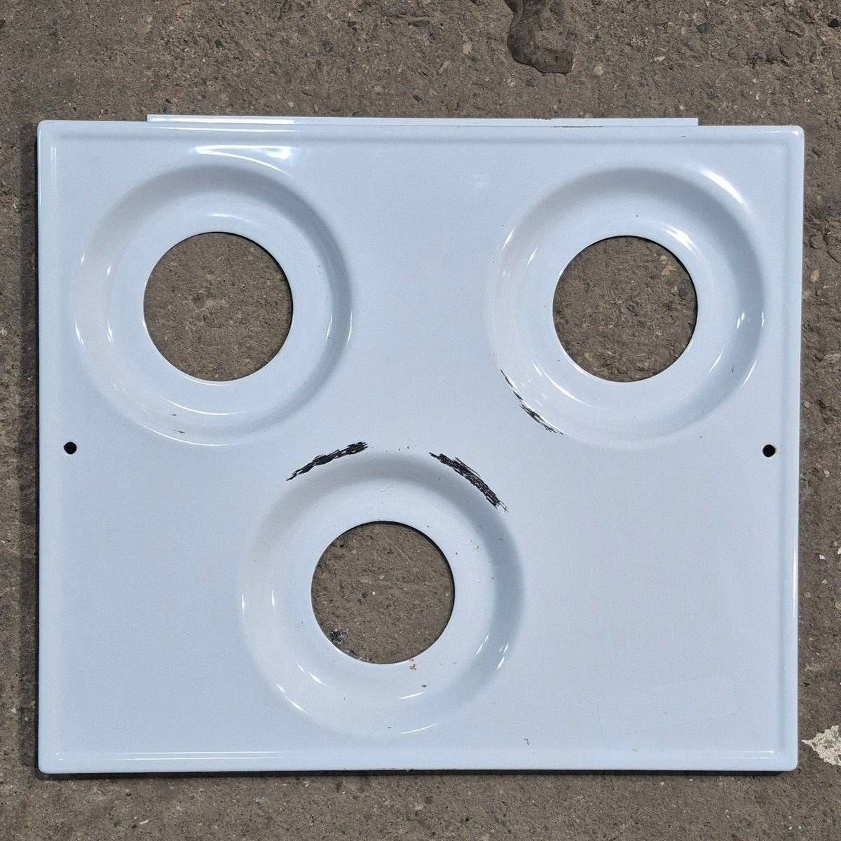 Used Atwood/ Wedgewood 3 - Burner Main Top, White - 53584 - Young Farts RV Parts