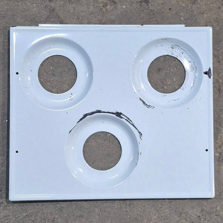 Used Atwood/ Wedgewood 3 - Burner Main Top, White - 53584 - Young Farts RV Parts
