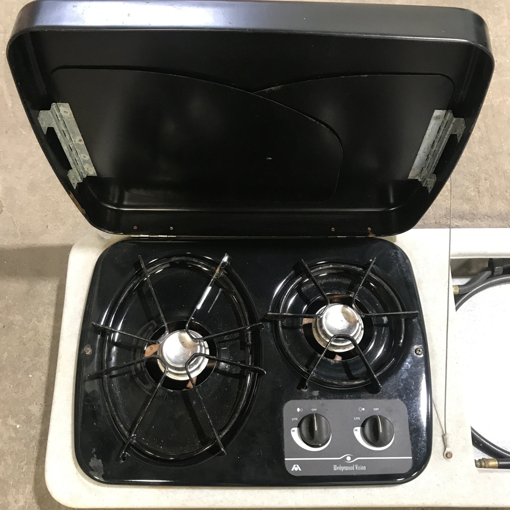 Used Atwood Wedgewood Exterior/ Outdoor, 2 Burner Kitchen - DV20 - Young Farts RV Parts