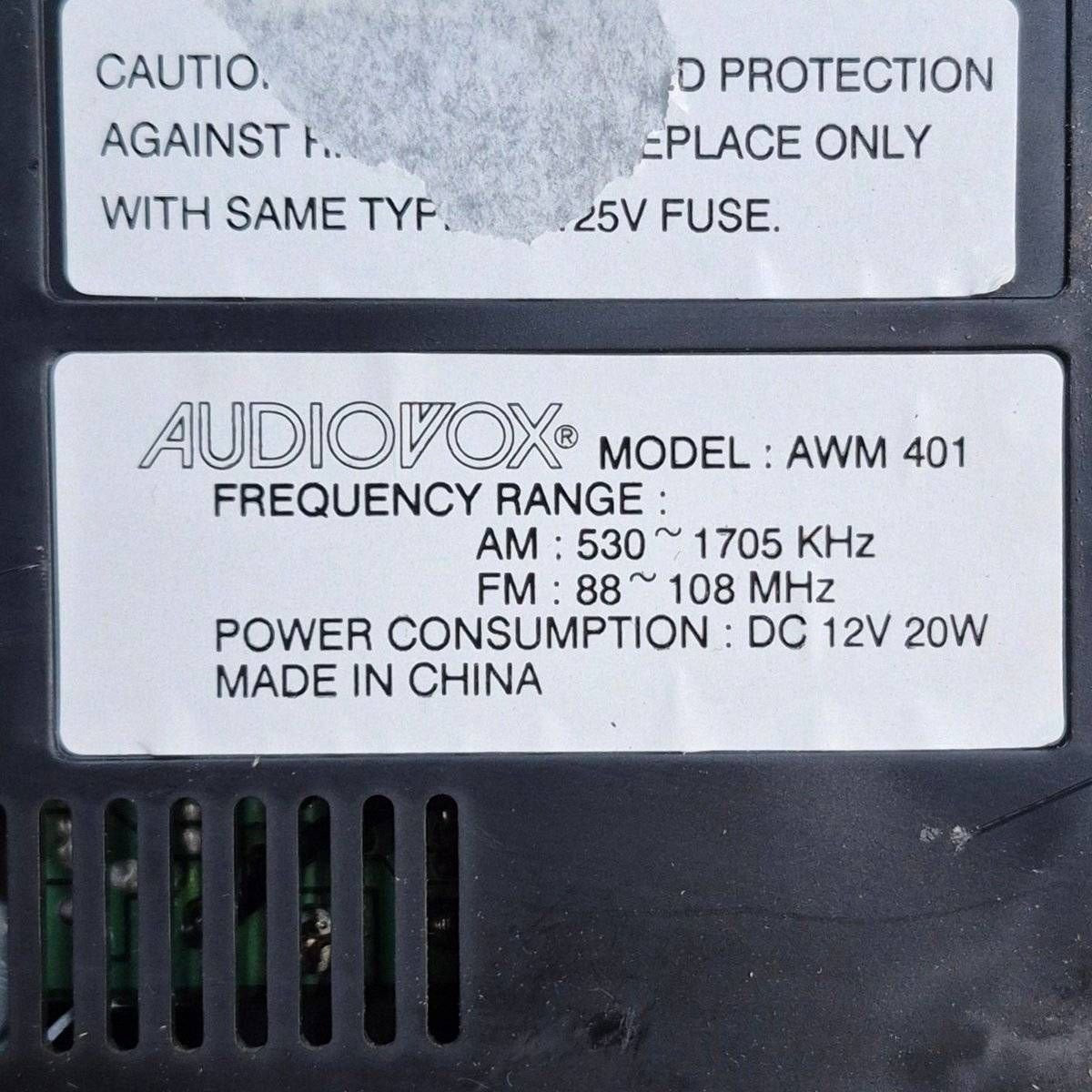 Used Audiovox RV Radio AWM401 - Young Farts RV Parts