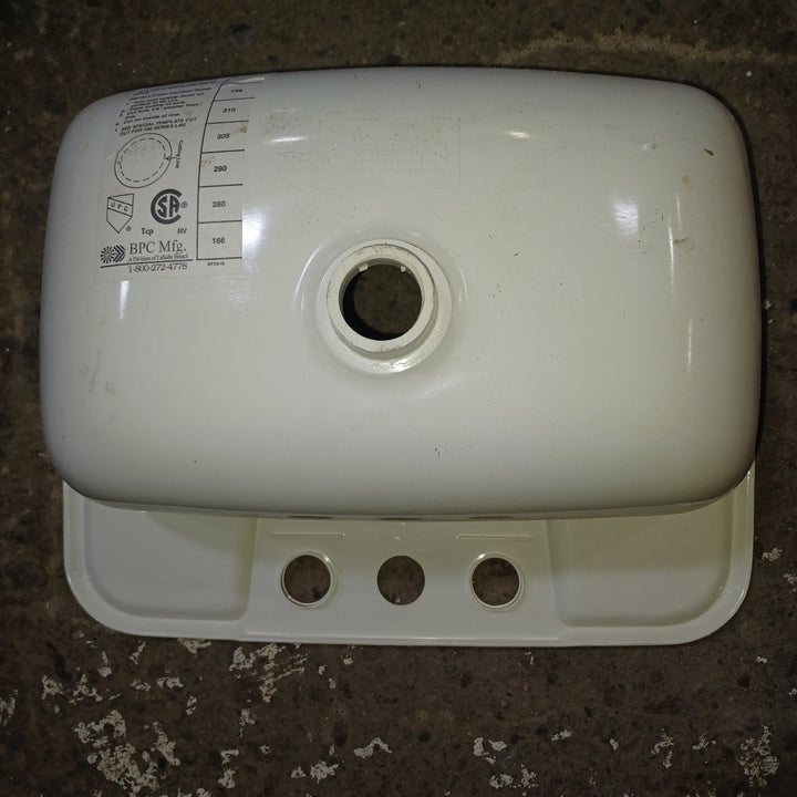 Used Bathroom Sink, Off-White - 14 1/2" X 11 5/8" X 6.5"D - Young Farts RV Parts