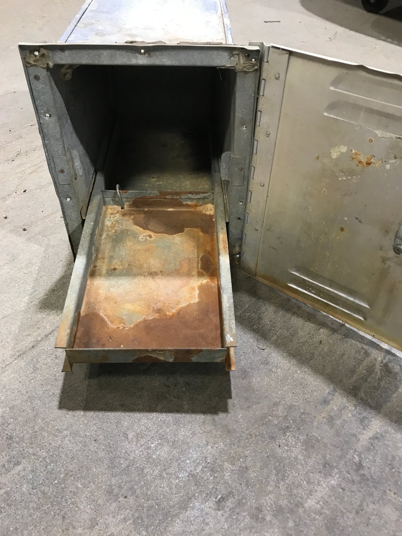 Used Battery Compartment Box with Slide Out Tray - Young Farts RV Parts