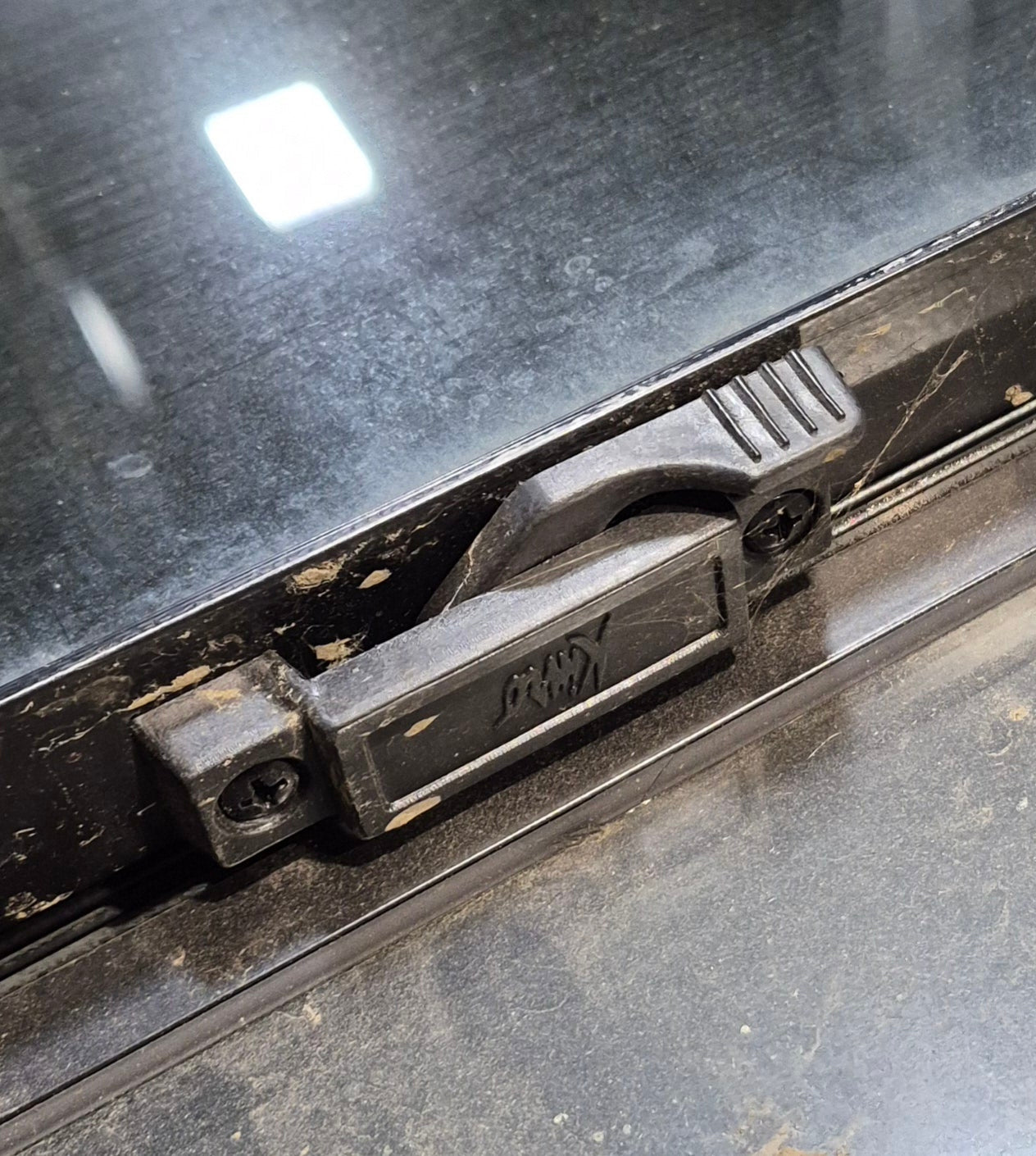 Used Black Emergency Radius Opening Window : 26 3/4