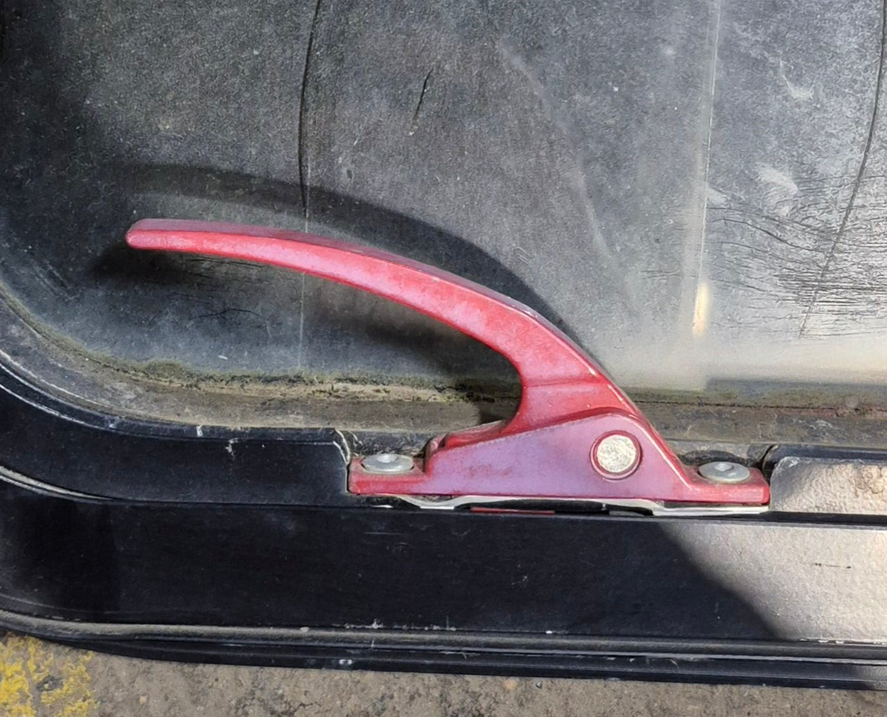 Used Black Emergency Radius Opening Window : 26 3/4