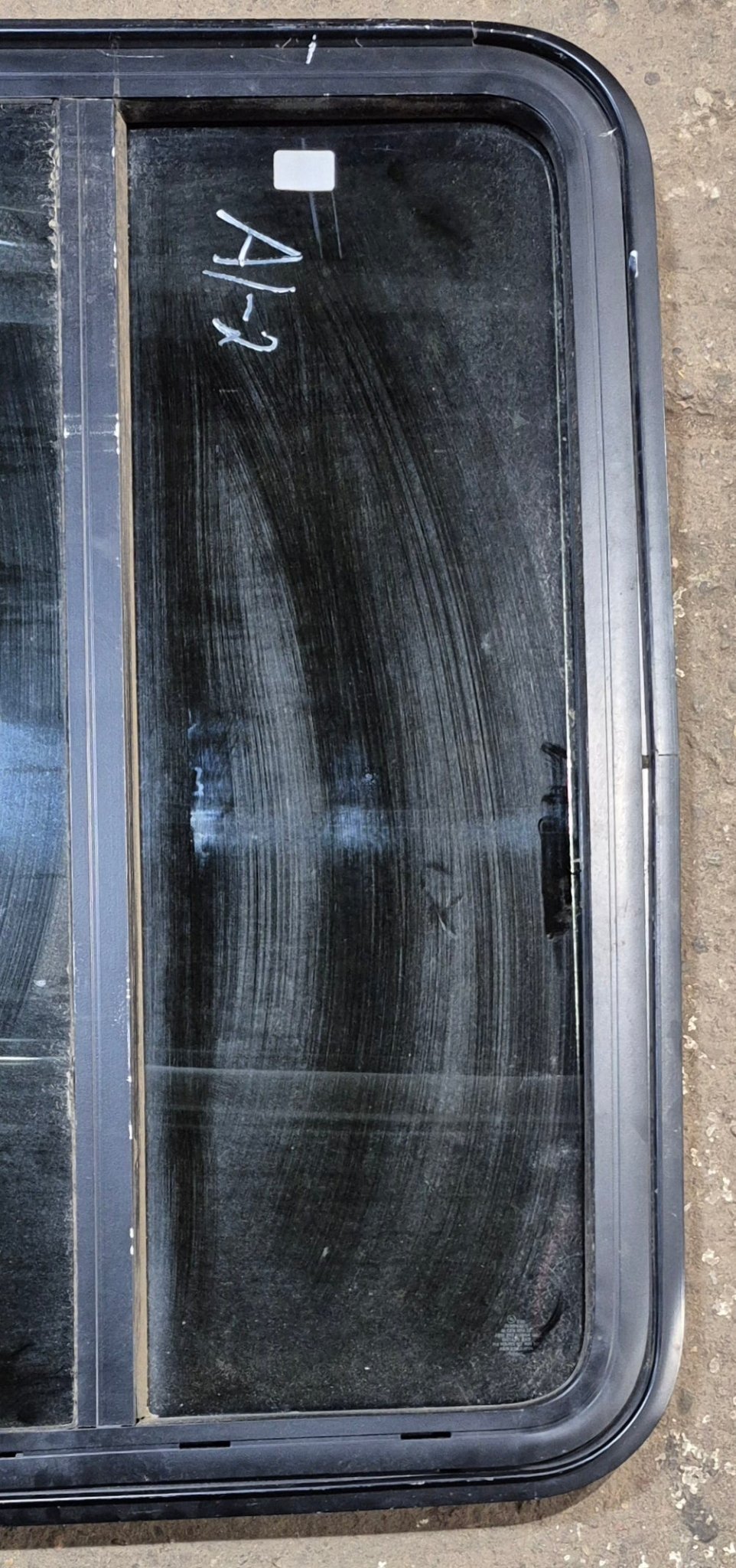 Used Black Emergency Radius Opening Window : 26 3/4