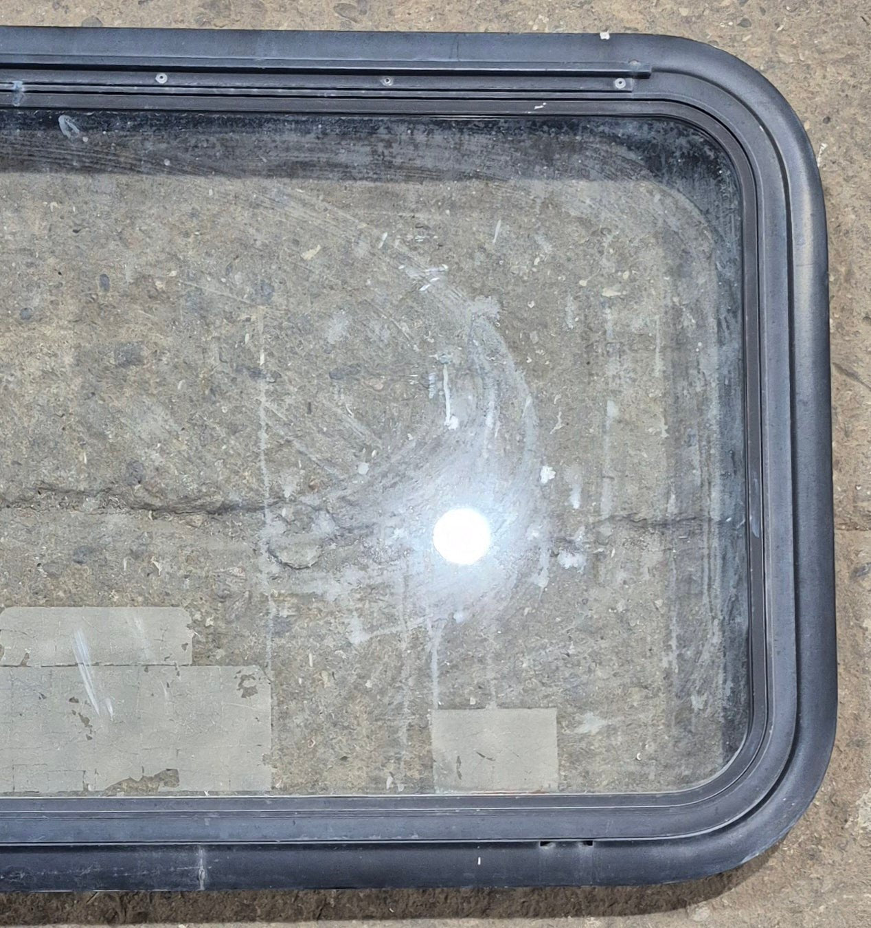 Used Black Emergency Radius Opening Window : 35 1/2