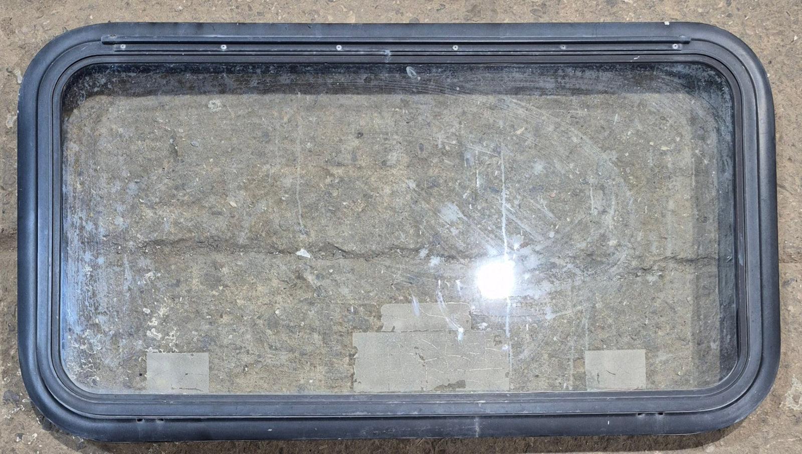 Used Black Emergency Radius Opening Window : 35 1/2