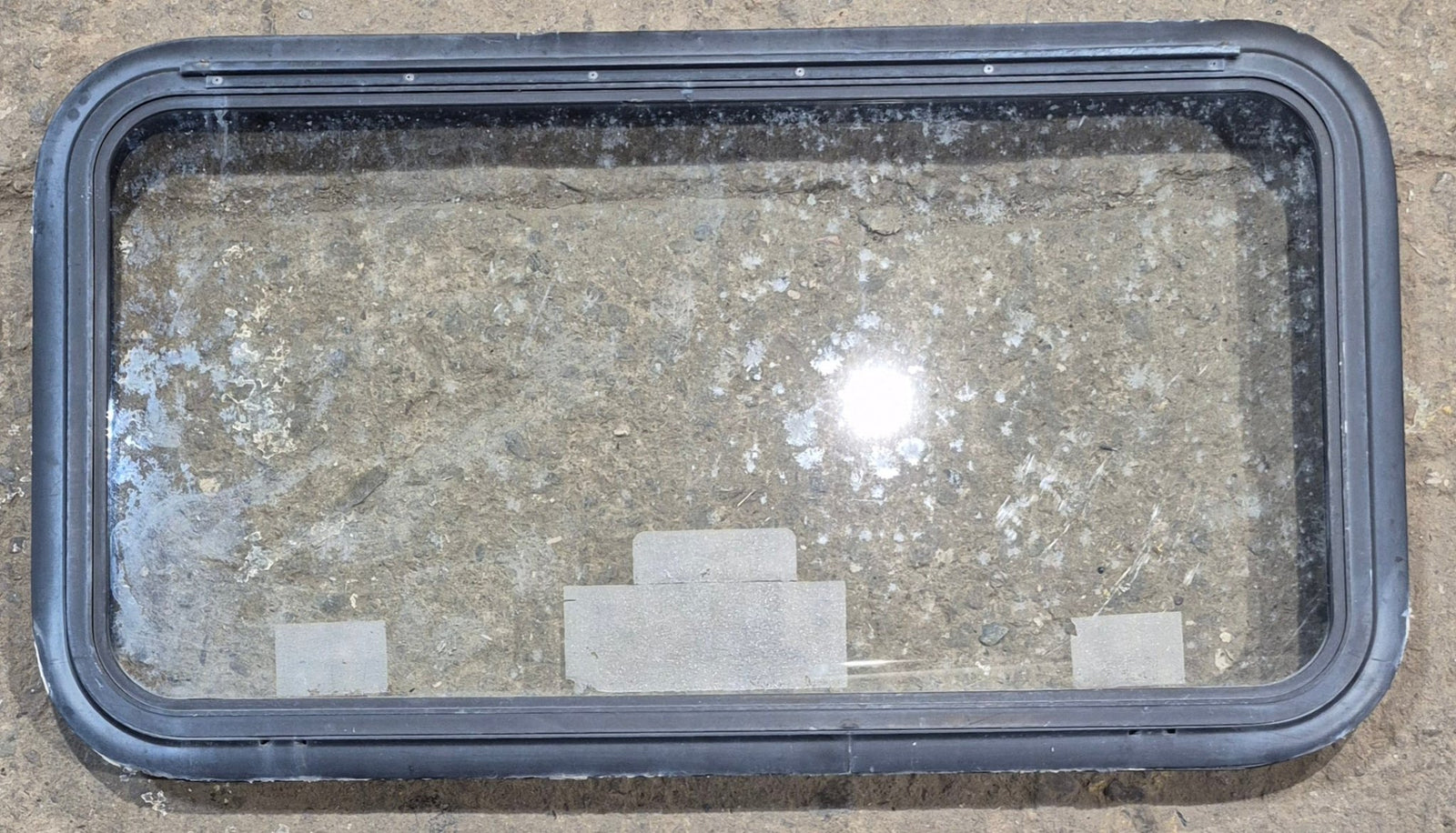 Used Black Emergency Radius Opening Window : 35 1/2