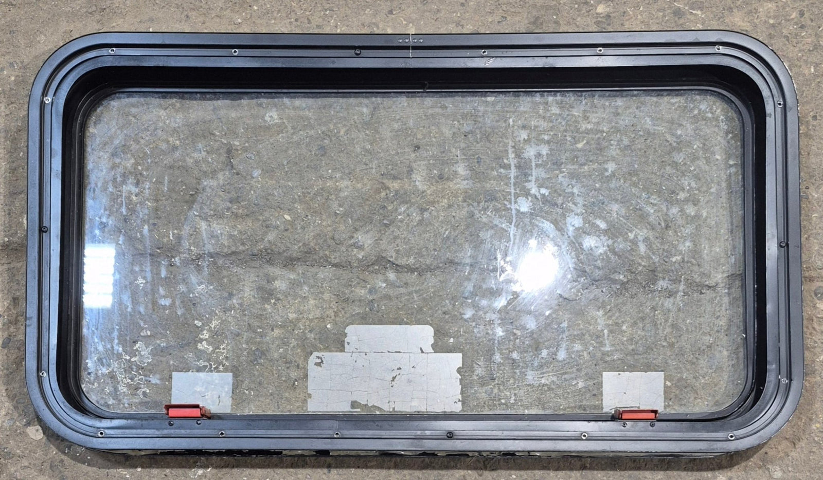 Used Black Emergency Radius Opening Window : 35 1/2