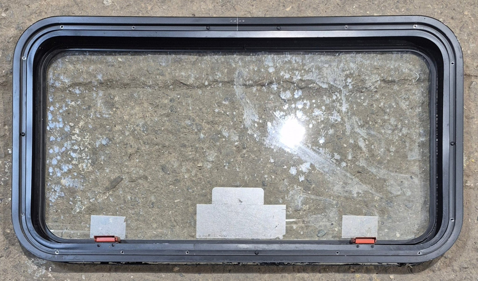 Used Black Emergency Radius Opening Window : 35 1/2