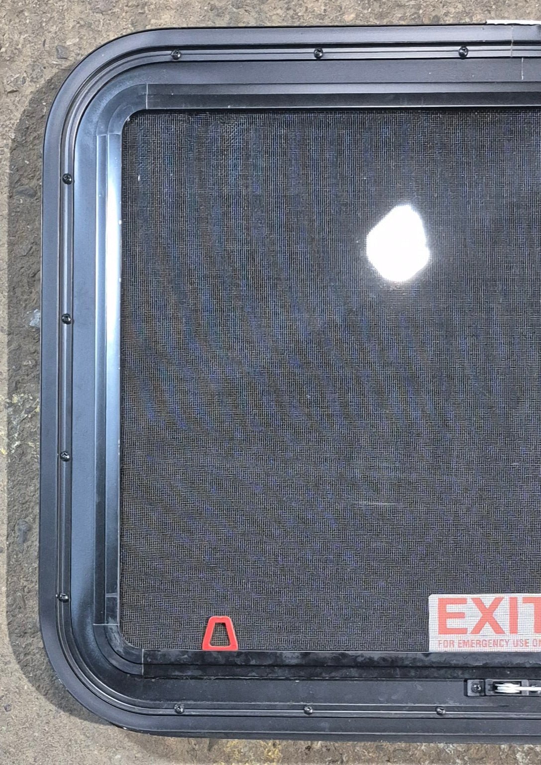 Used Black Radius Emergency Opening Window : 29 1/2