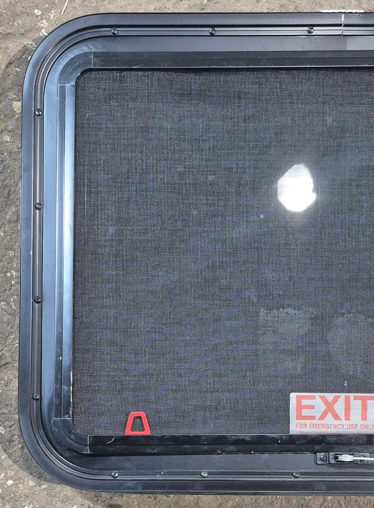 Used Black Radius Emergency Opening Window : 29 1/2