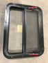 Used Black Radius Emergency Opening Window : 29 1/2" W X 29 1/2" H X 2" D - Young Farts RV Parts
