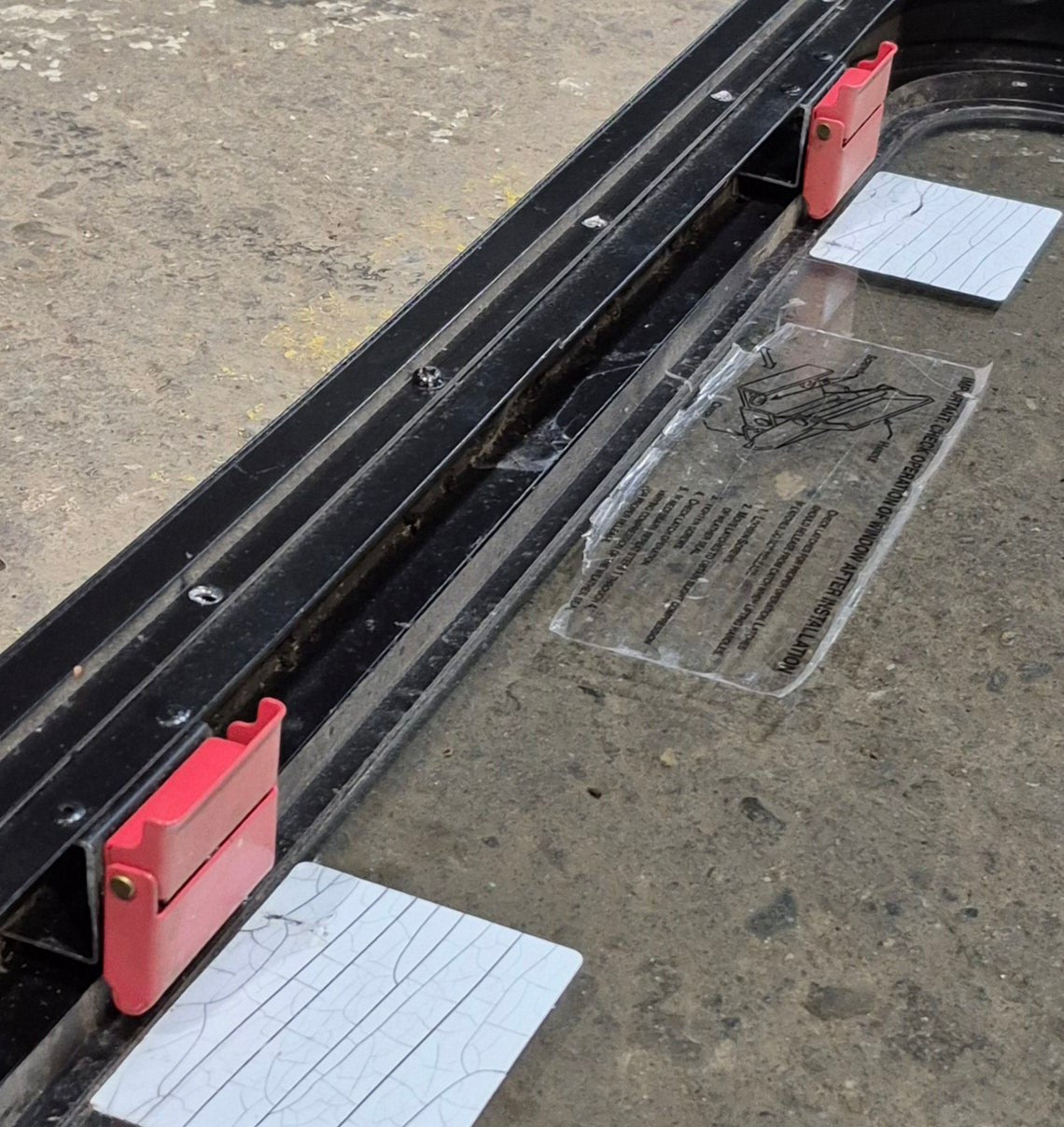 Used Black Radius Emergency Opening Window : 29 1/4