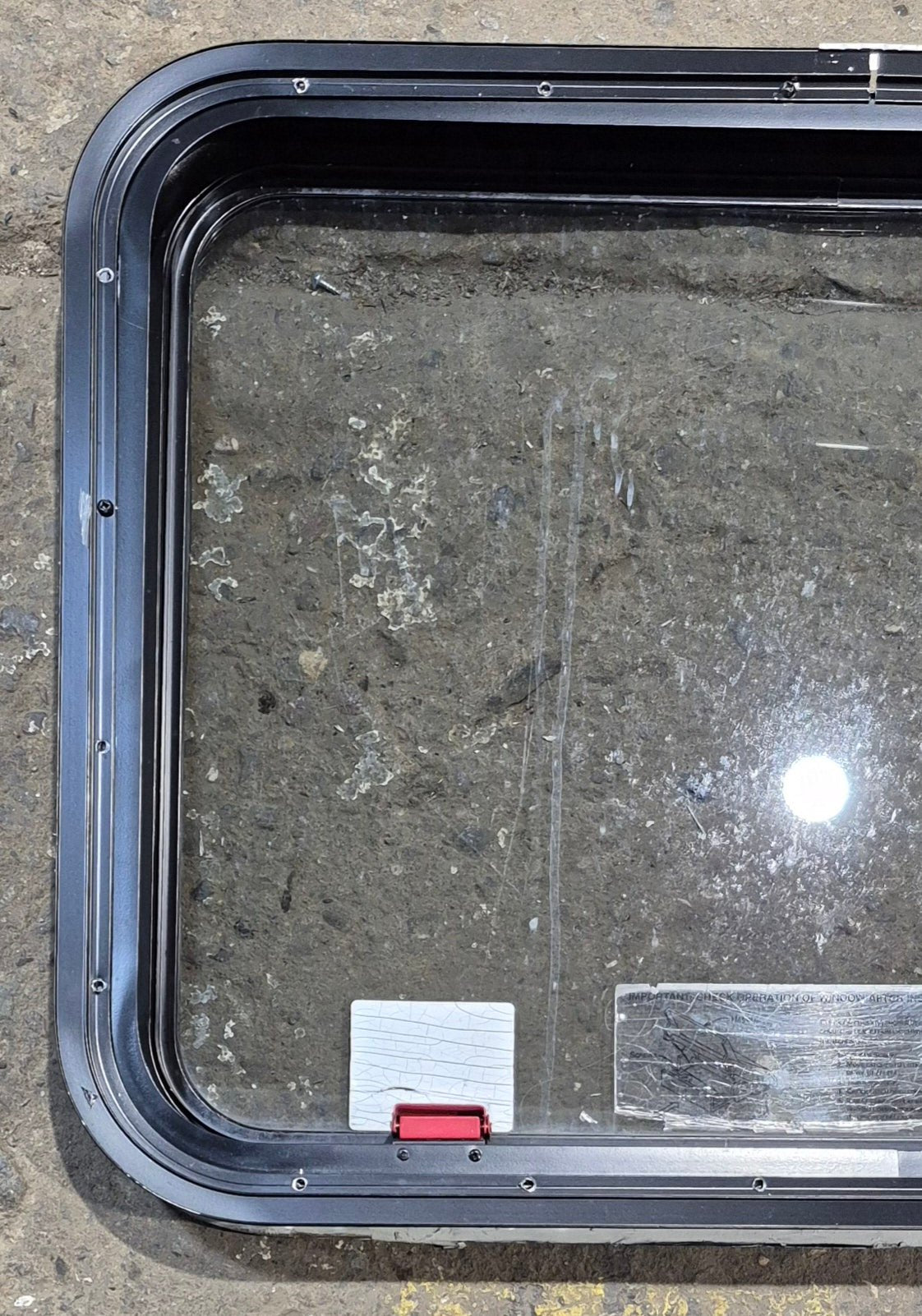 Used Black Radius Emergency Opening Window : 29 1/4