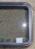 Used Black Radius Emergency Opening Window : 29 1/4" W x 21 1/2" H x 1 3/4" - Young Farts RV Parts