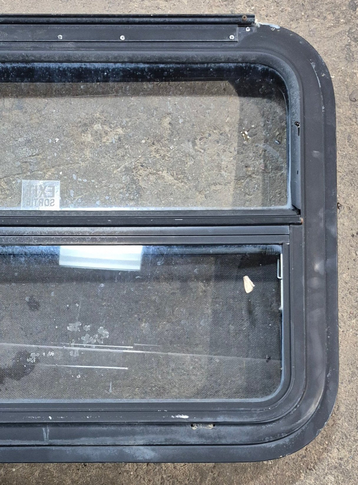 Used Black Radius Emergency Opening Window : 29 1/4
